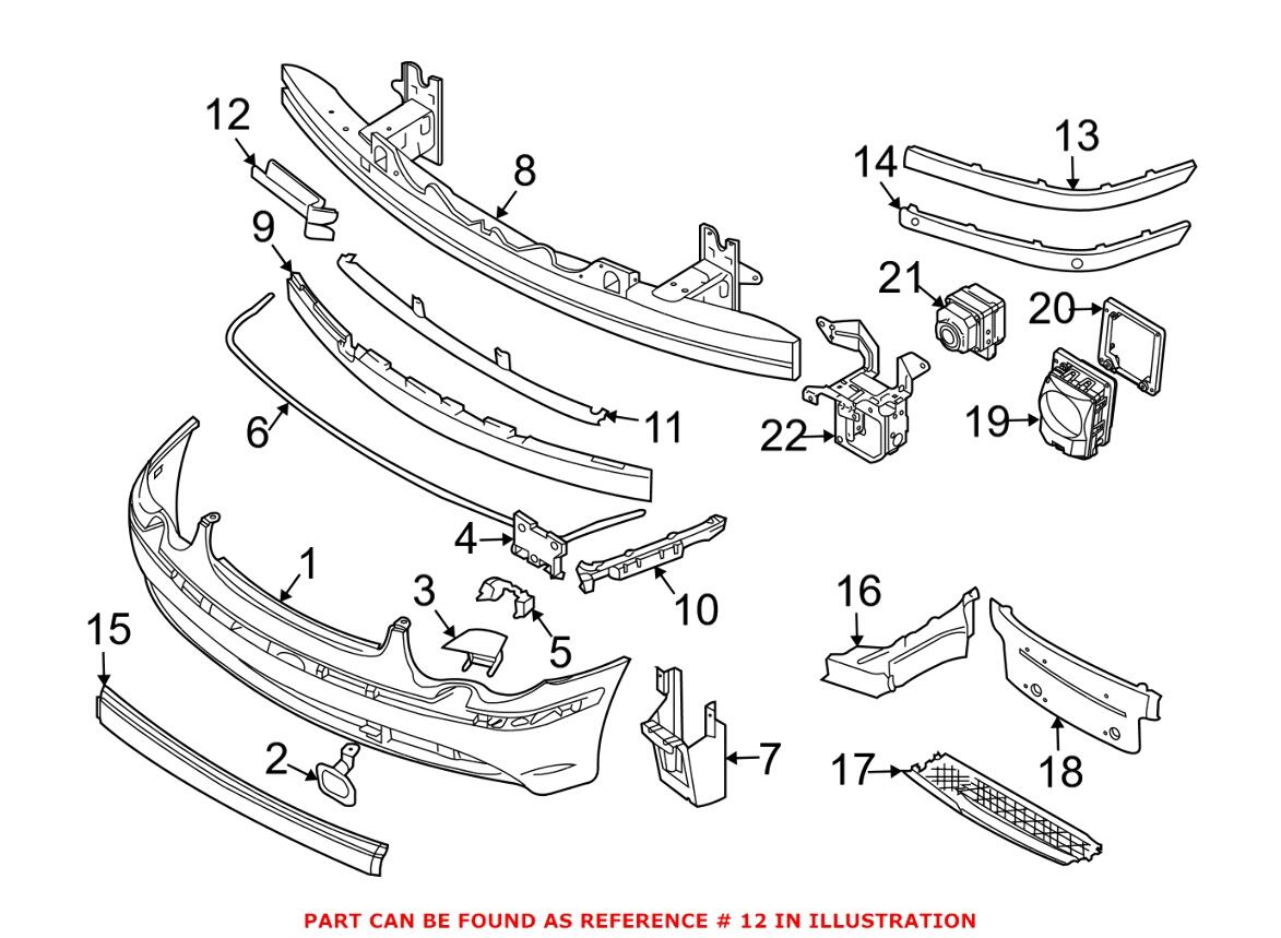 BMW Grille - Front Passenger Side Outer 51117056096